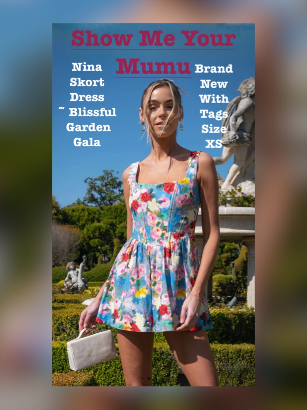 Show Me Your Mumu Nina Skort Dress Blissful Garden Gala Floral XS NWT